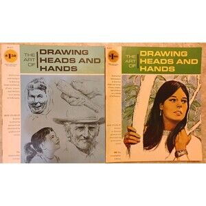 Lot of 2 Grumbacher Library Art Books The Art of Drawing Heads and Hands D-971